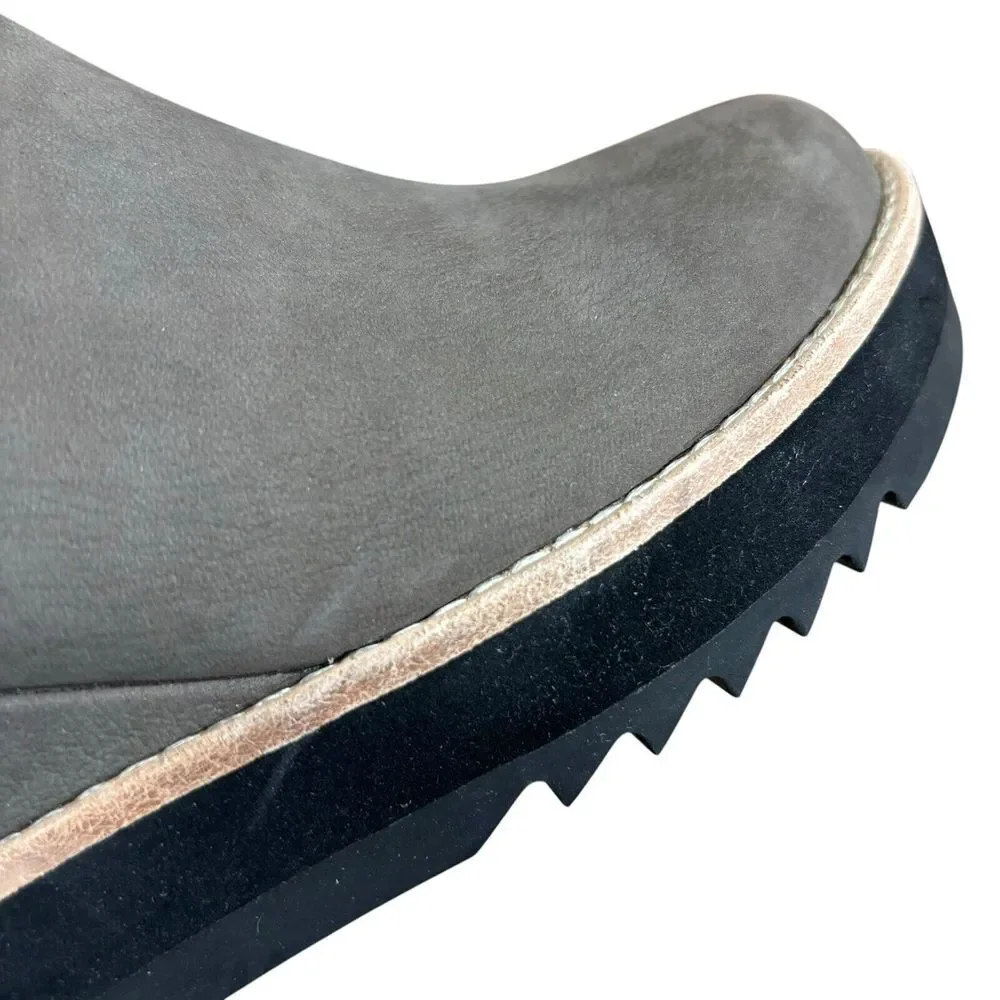 NEW $250 Sz 6.5 Women Eileen Fisher Caddy Nubuck Leather Chelsea Wedge Boots - Picture 10 of 11